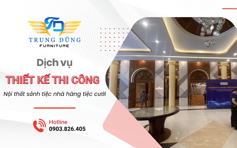 thiết kế thi công nội thất sảnh tiệc